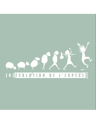 T-shirt bio équitable DOUALA "(R)évolution de l'espèce"