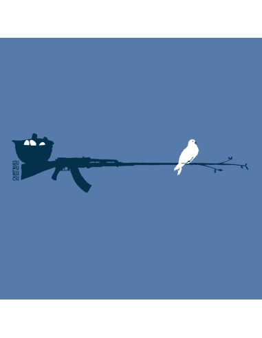 T-shirt bio équitable DOUALA "Peace & Vole"