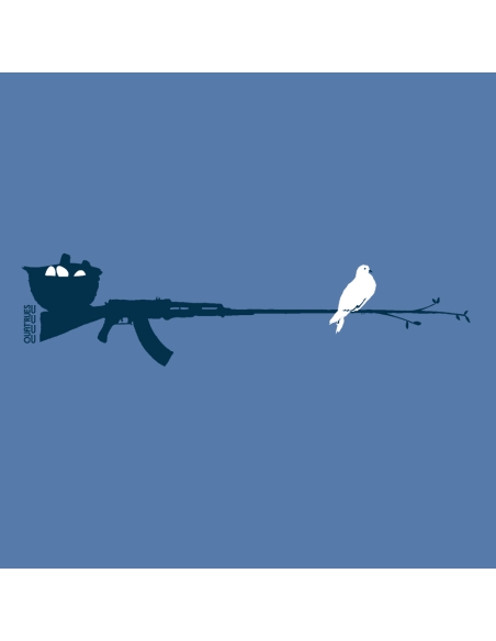 T-shirt bio équitable DOUALA "Peace & Vole"