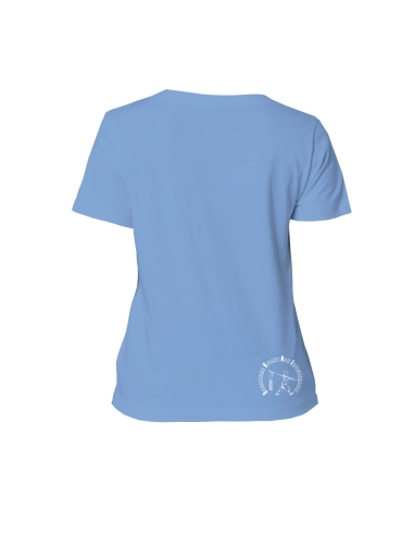 T-shirt équitable coton bio col V AWARA "empreinte O.V.N.I"