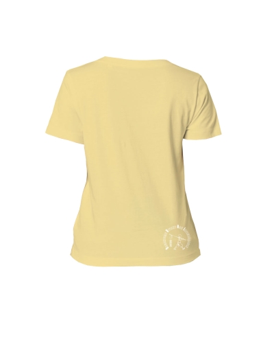 T-shirt équitable coton bio col V AWARA "empreinte O.V.N.I"