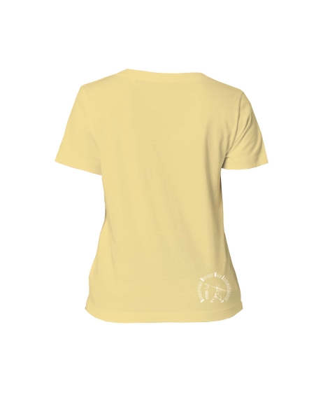 T-shirt équitable coton bio col V AWARA "empreinte O.V.N.I"