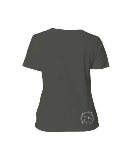 T-shirt équitable coton bio col V AWARA "empreinte O.V.N.I"