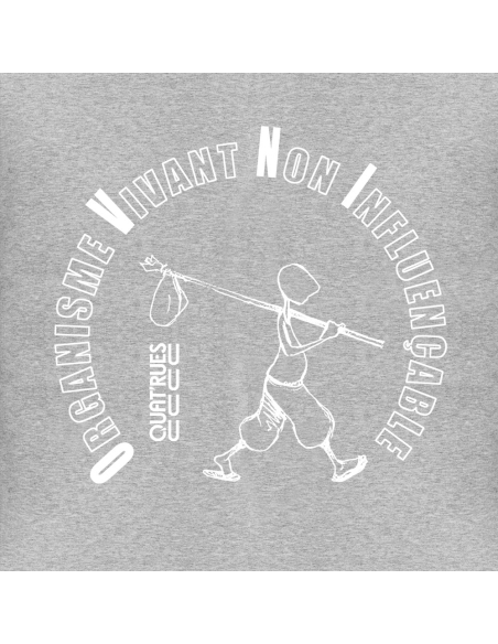 T-shirt équitable coton bio col V AWARA "empreinte O.V.N.I"