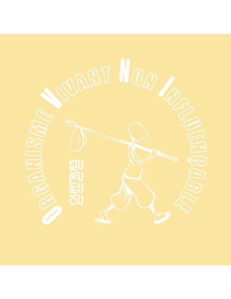 T-shirt équitable coton bio col V AWARA "empreinte O.V.N.I"