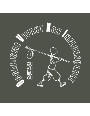 T-shirt équitable coton bio col V AWARA "empreinte O.V.N.I"