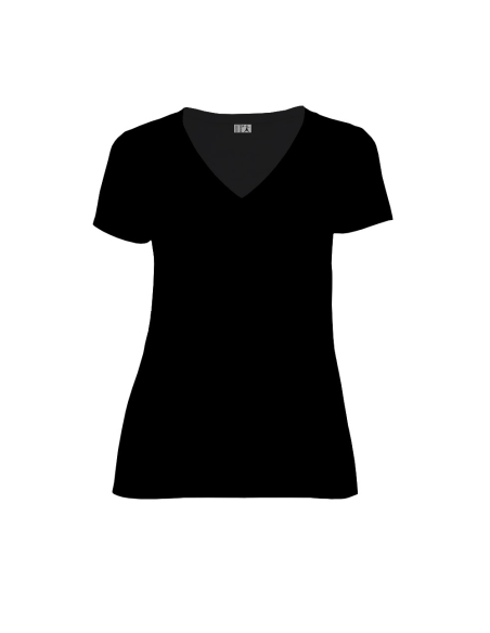 T-shirt équitable coton bio col V AWARA "empreinte O.V.N.I"