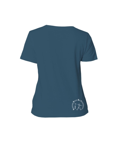 T-shirt équitable coton bio col V AWARA "empreinte O.V.N.I"