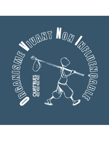 T-shirt équitable coton bio col V AWARA "empreinte O.V.N.I"