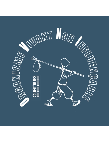 T-shirt équitable coton bio col V AWARA "empreinte O.V.N.I"