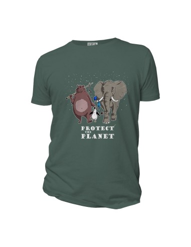 T-shirt bio équitable DOUALA "Protect the planet"