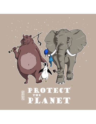 T-shirt bio équitable DOUALA "Protect the planet"