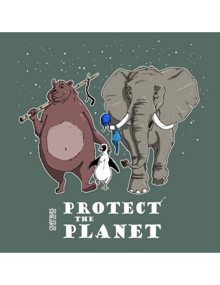 Organic und Fair T-Shirt DOUALA "Protect the planet"