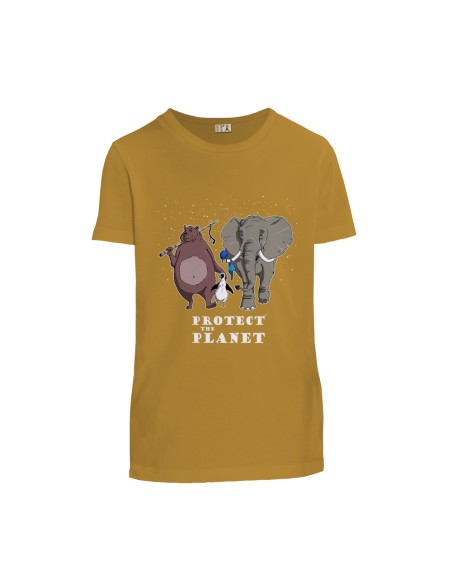 T shirt coton bio équitable MANAUS "Protect the planet"