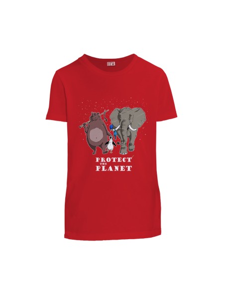 T shirt coton bio équitable MANAUS "Protect the planet"