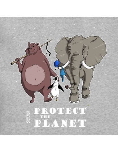 Bio und Fair V-Ausschnitt T-Shirt AWARA "Protect the planet"