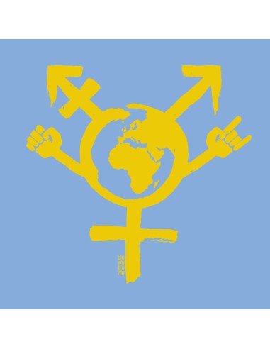 T-shirt équitable coton bio col V AWARA "Egalita Powa"