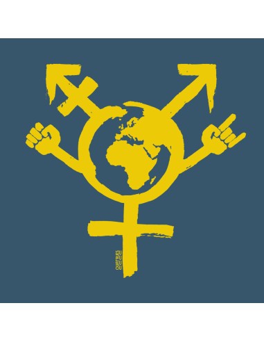 Bio und Fair V-Ausschnitt T-Shirt AWARA "Egalita Powa"