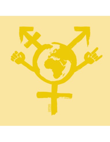 Bio und Fair V-Ausschnitt T-Shirt AWARA "Egalita Powa"