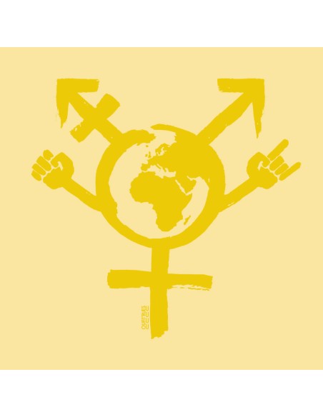 Bio und Fair V-Ausschnitt T-Shirt AWARA "Egalita Powa"