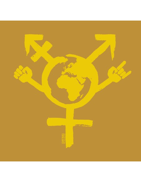 Ethical organic hoodie JAISALMER "Egalita Powa"