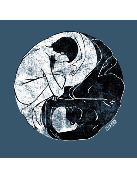 Organic and fair V-neck T-shirt AWARA "Yin & Yang"