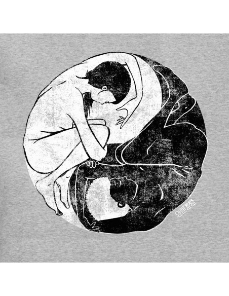 Bio und Fair V-Ausschnitt T-Shirt AWARA "Yin & Yang"