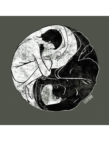 T-shirt équitable coton bio col V AWARA "Yin & Yang"