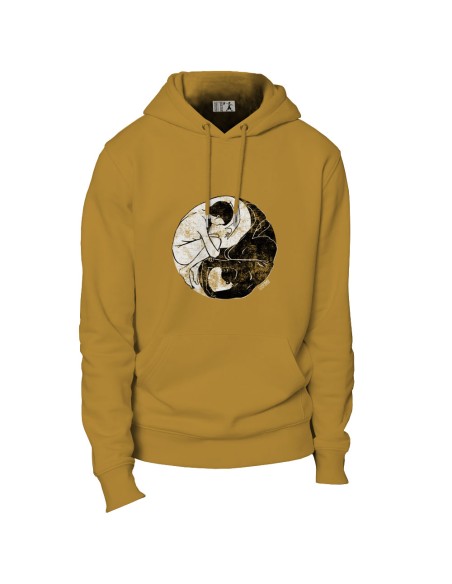 Ethical organic hoodie JAISALMER "Yin & Yang"