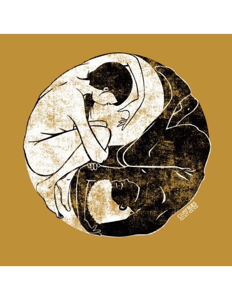 Ethical organic hoodie JAISALMER "Yin & Yang"