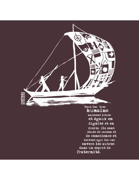 T shirt coton bio équitable BEITUN "D'un seul souffle"