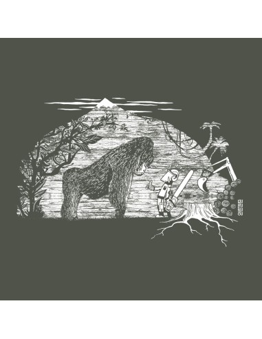 Organic and fair T-shirt BEITUN "Gare au gorille"