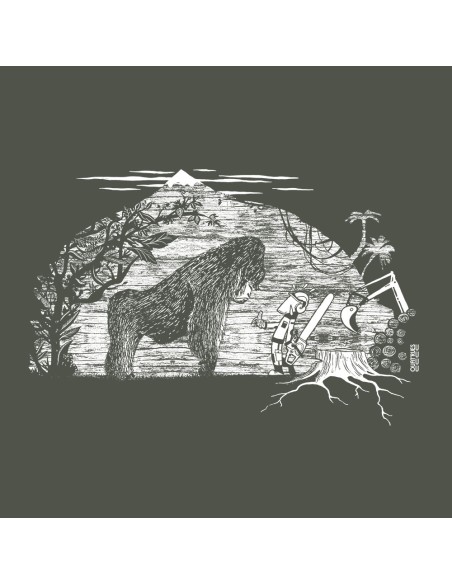 T shirt coton bio équitable BEITUN "Gare au gorille"