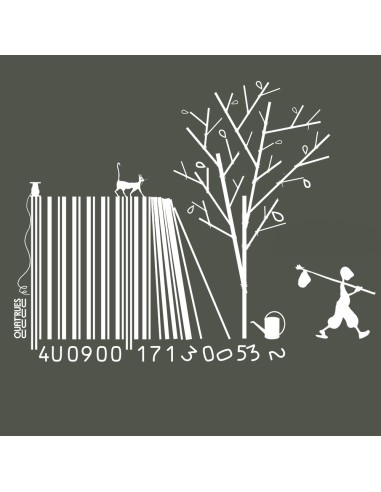 T shirt coton bio équitable BEITUN "Code bar(b)re"
