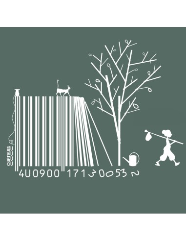 T-shirt coton bio éthique ABASAN "Code bar(b)re"