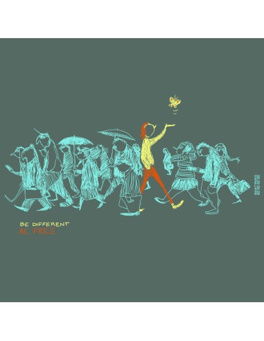 Ethisches Bio-Kapuzensweatshirt JAISALMER "Be different"