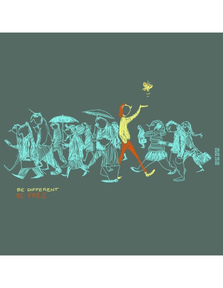 Ethisches Bio-Kapuzensweatshirt JAISALMER "Be different"