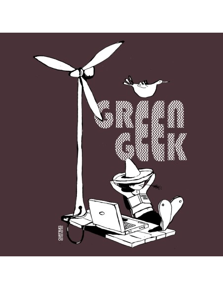 Organic and ethical T-Shirt DOUALA "Green Geek"