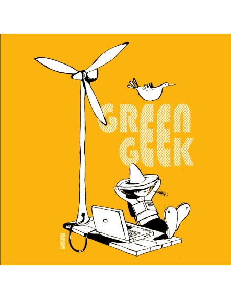 Organic and ethical T-Shirt DOUALA "Green Geek"