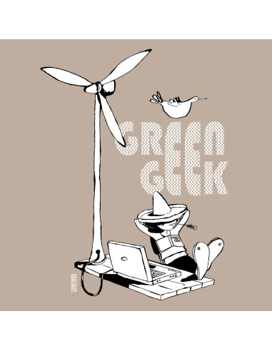 Organic and ethical T-Shirt DOUALA "Green Geek"