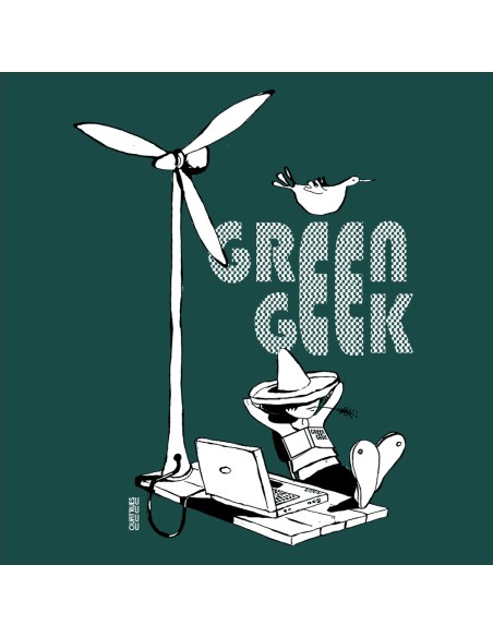 Organic and ethical T-Shirt DOUALA "Green Geek"