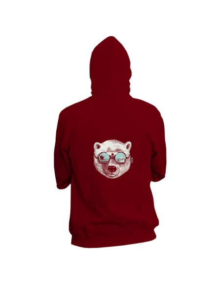 Fair and organic zipped hoodie BOSTON "La peau de l'ours"
