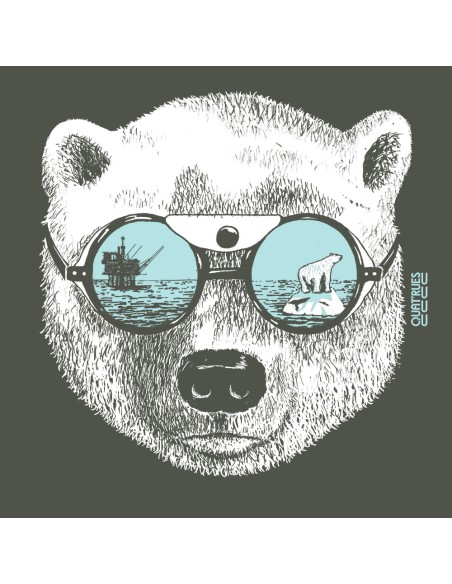 T shirt coton bio équitable BEITUN "La peau de l'ours"