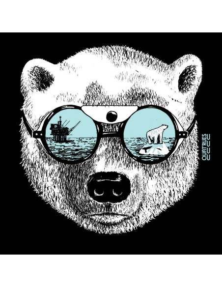 Ethical organic hoodie JAISALMER "La peau de l'ours"