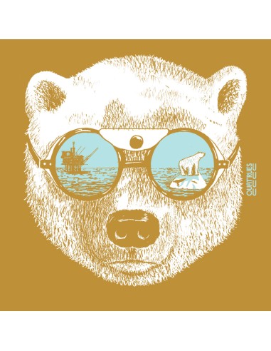 Ethical organic hoodie JAISALMER "La peau de l'ours"