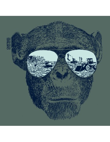 Ethical organic hoodie JAISALMER "Homo eradicus"