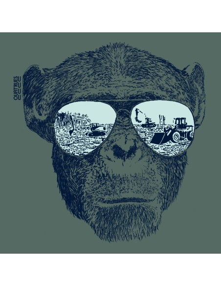 Ethical organic hoodie JAISALMER "Homo eradicus"