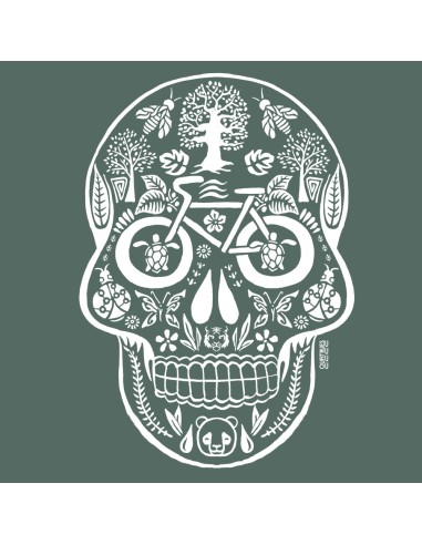 Ethical organic hoodie JAISALMER "Tête de vie"