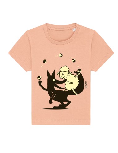 Organic and ethical baby T-shirt JOAO "Jeux, tu, ils"