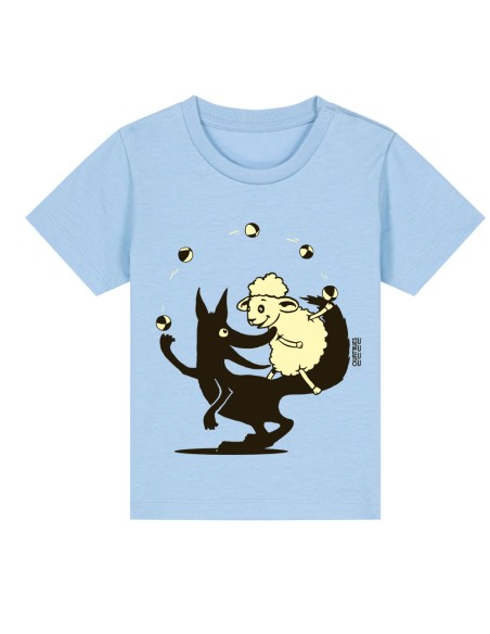 T shirt bébé bio équitable JOAO "Jeux, tu, ils"